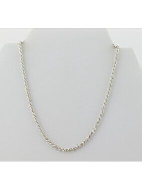 Sterling Silver Rope Chain Necklace 30" inch Women or Men